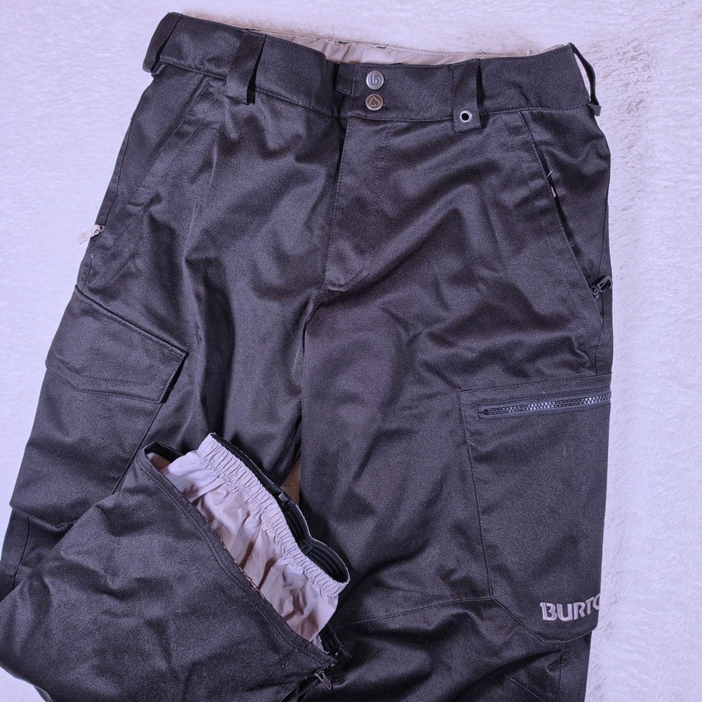 Burton DryRide Cargo Pant Mens Medium Black Nylon Insulated Snowboard Ski